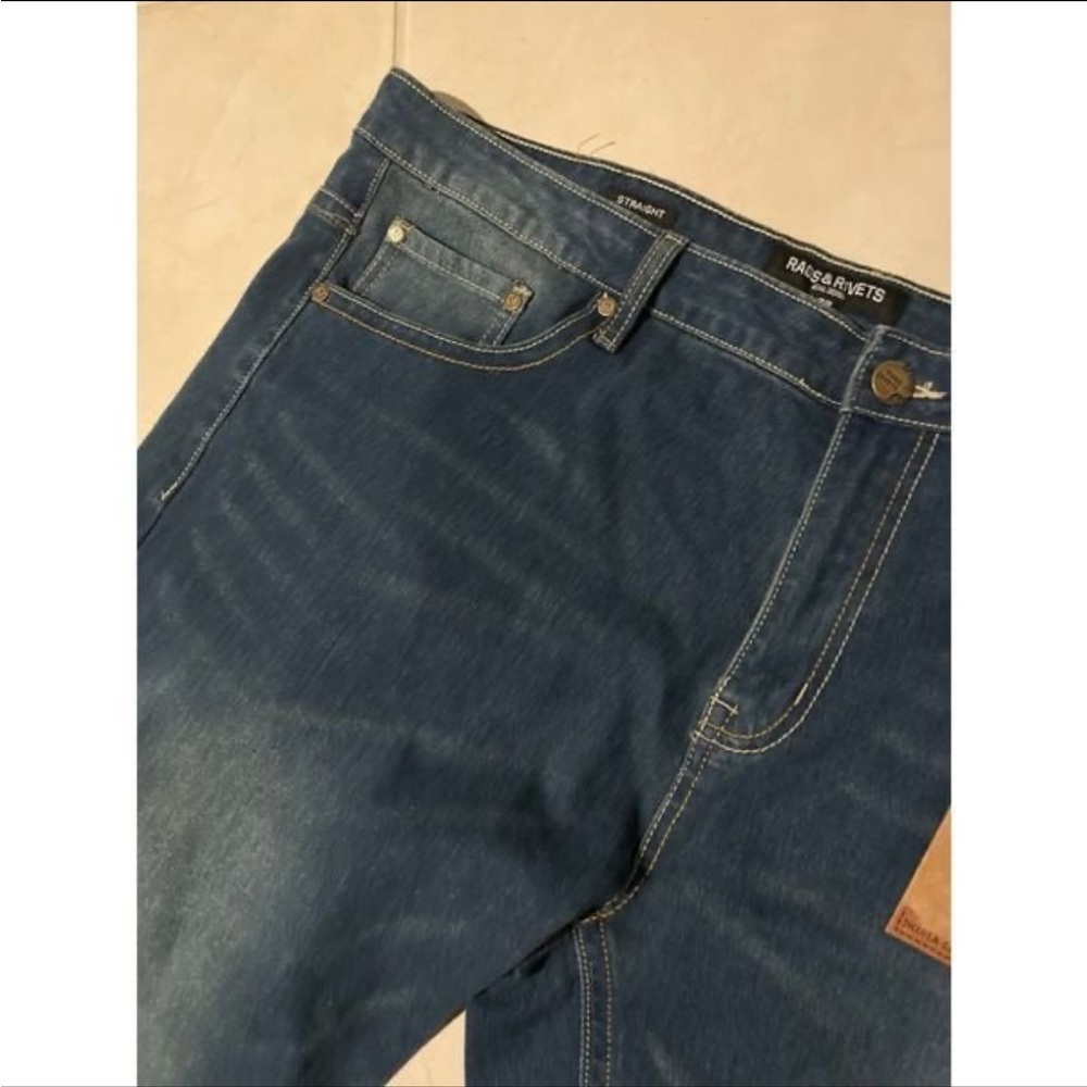 NWT men’s jeans $78 38/30 rags and rivets 1309 - Picture 2 of 6